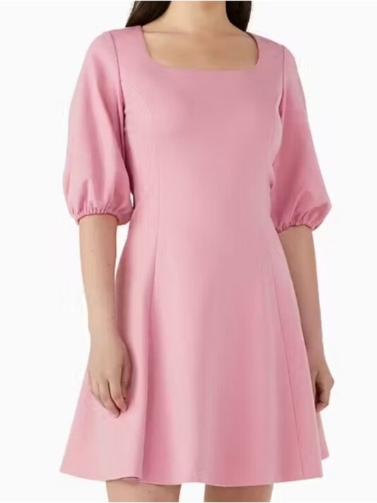 kate spade Dresses & Skirts - kate spade Blush Pink Square Neck Puff Sleeve Mini Dress  - NWOT